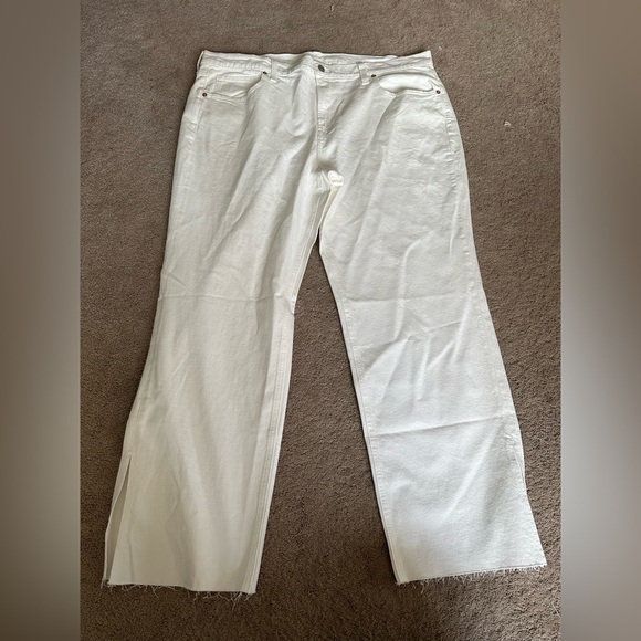 Women’s Gap 90s loose mid rise white jeans 20 - Picture 2 of 6